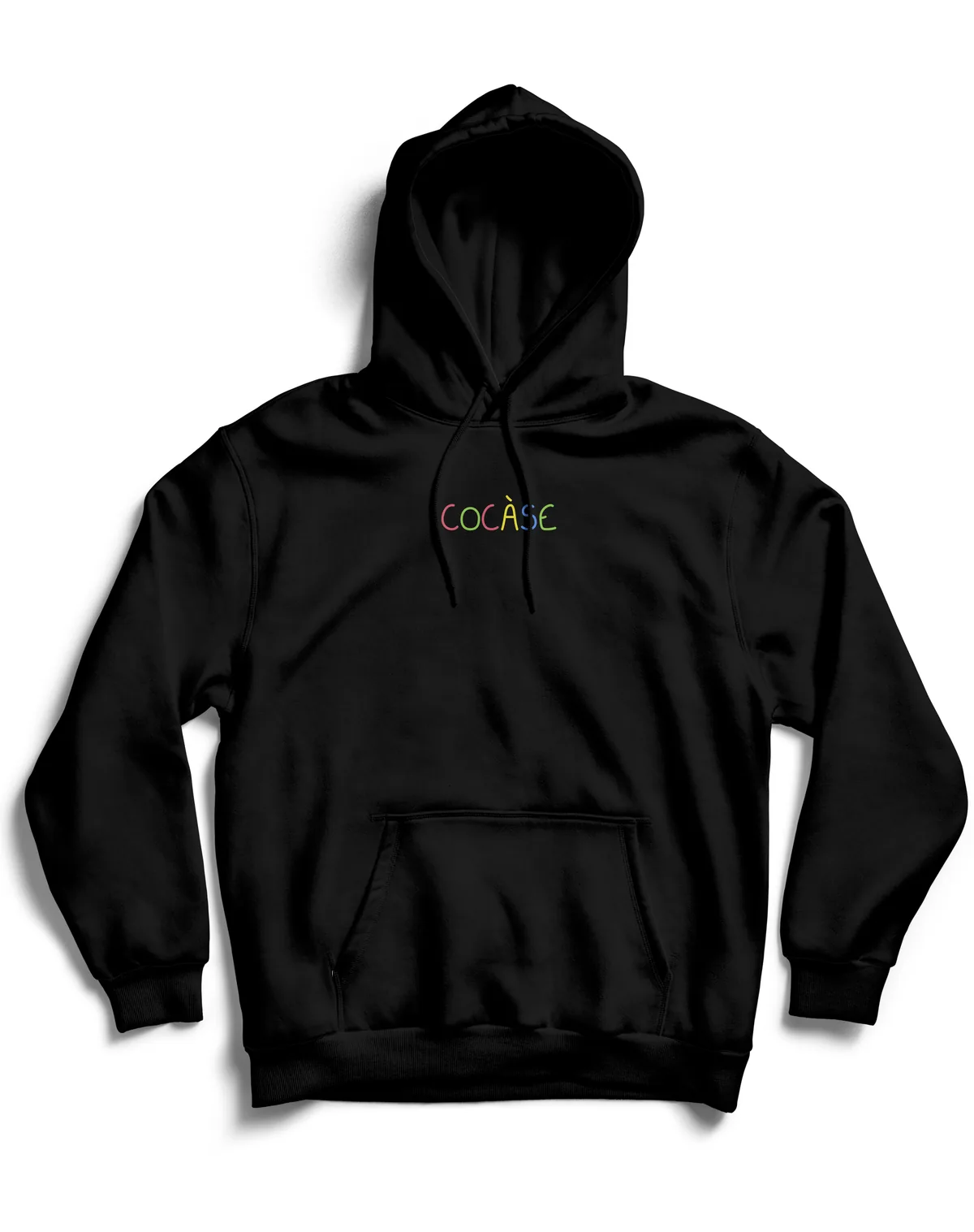Hoodie Pastel Rainbow noir — vue avant