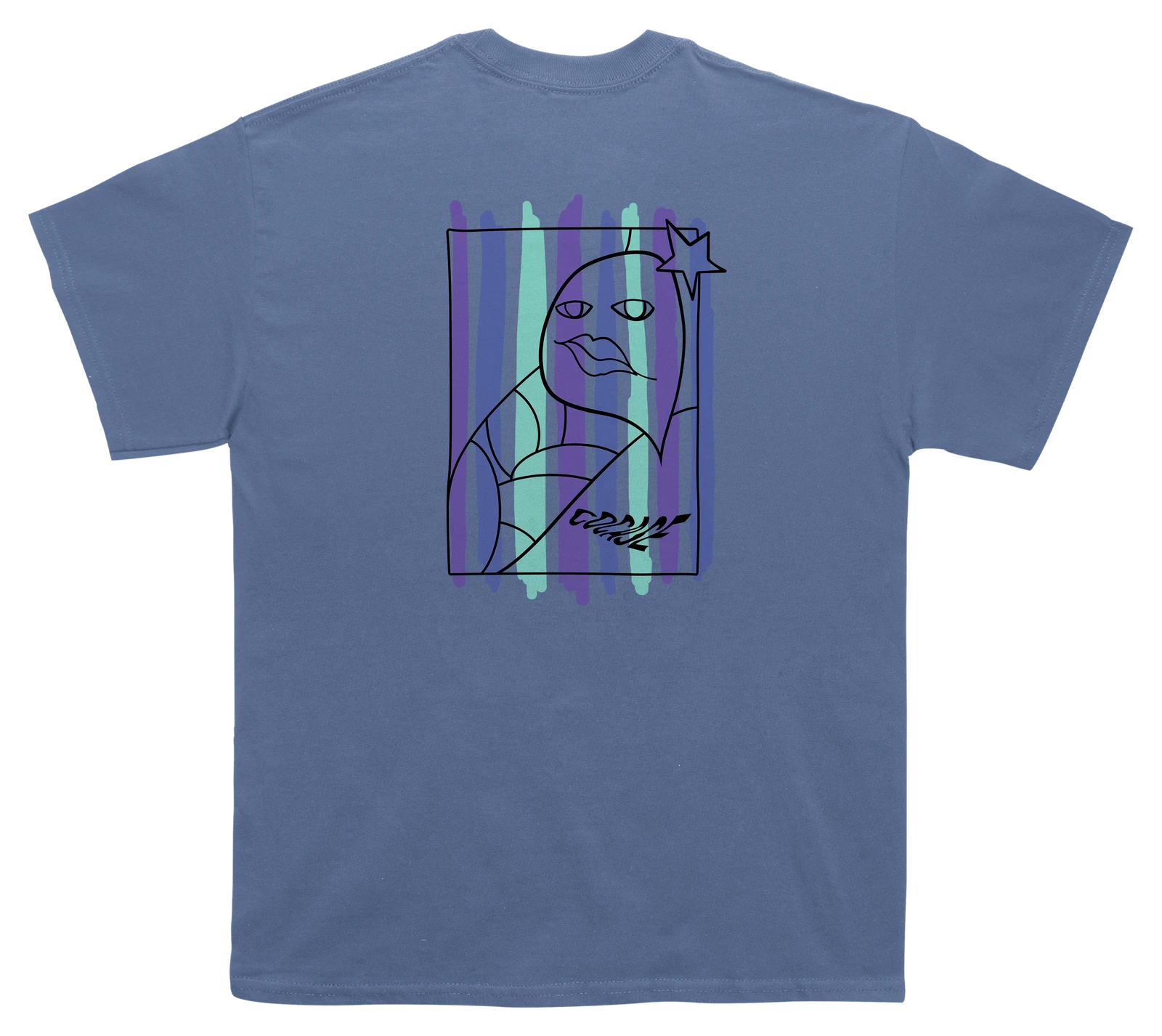 T-shirt Street Artist bleu vif — vue arrière