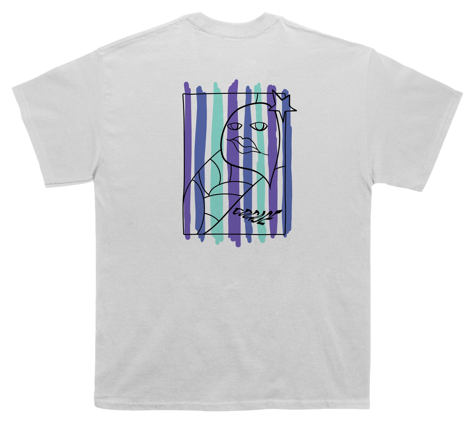 T-shirt Street Artist blanc — vue arrière
